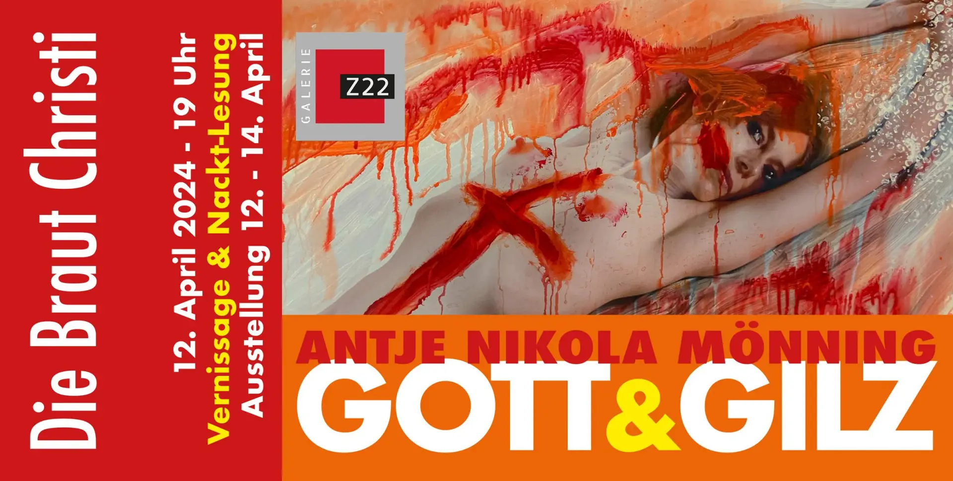 Antje Nikola Mönninng Lesung und Ausstellung Galerie z 22 Gott & Gilz